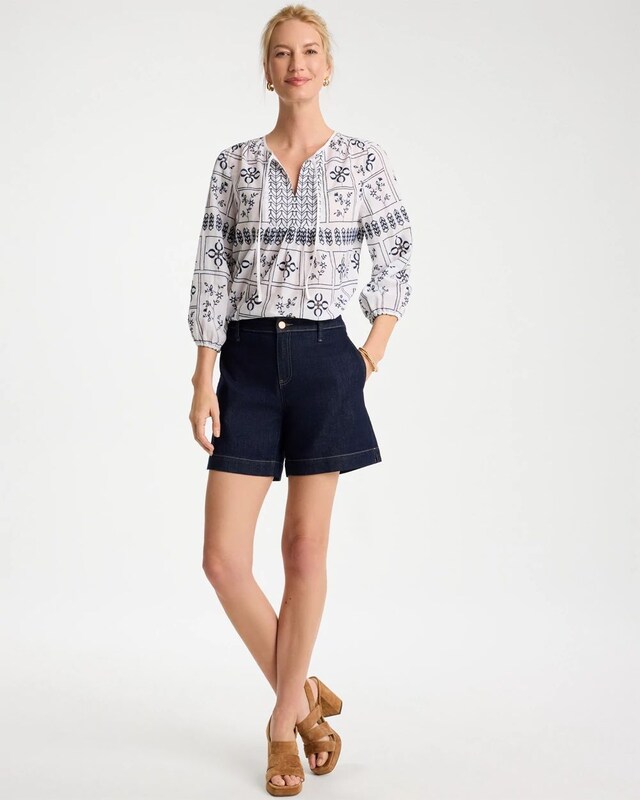 Embroidered Cotton Voile Blouse - image 2